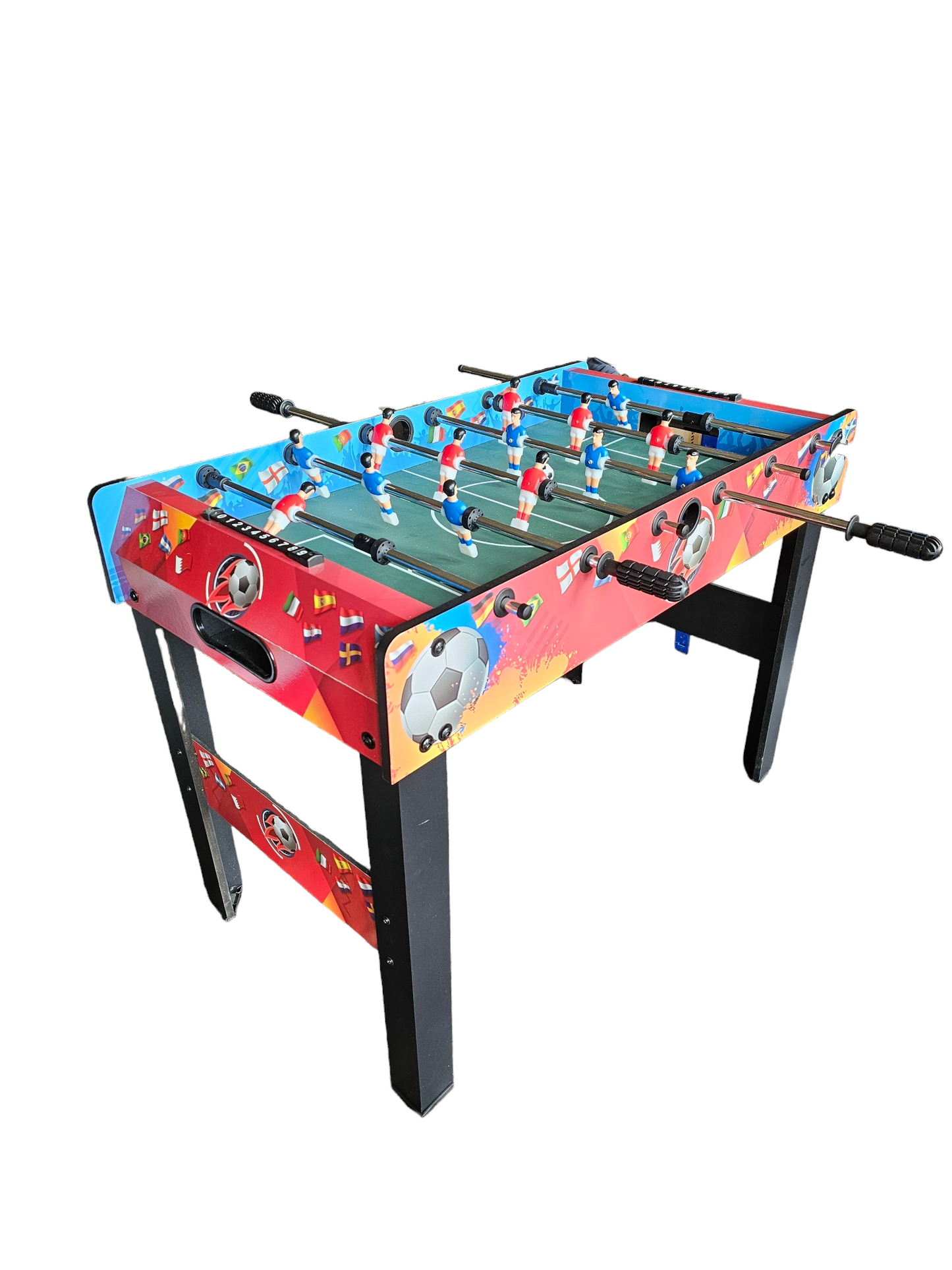 Football Table, 3FT Wooden Football Table with Removable Legs, 14 Football Players, 2 Footballs - MyJumble