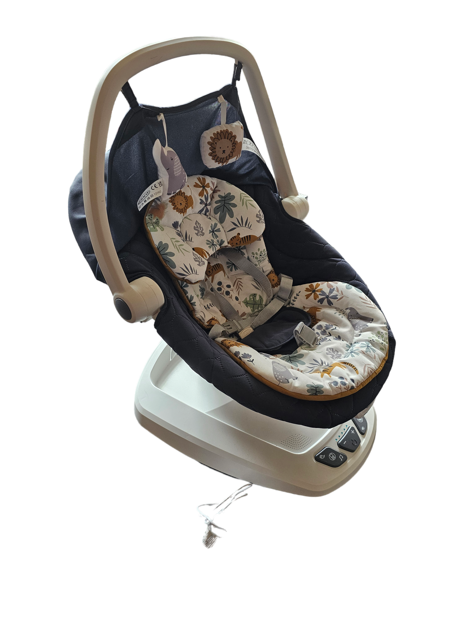 Graco Move with Me Soother with 5 swaying speeds, music, 2 recline positions, 2 vibration settings and folds up for storage - MyJumble