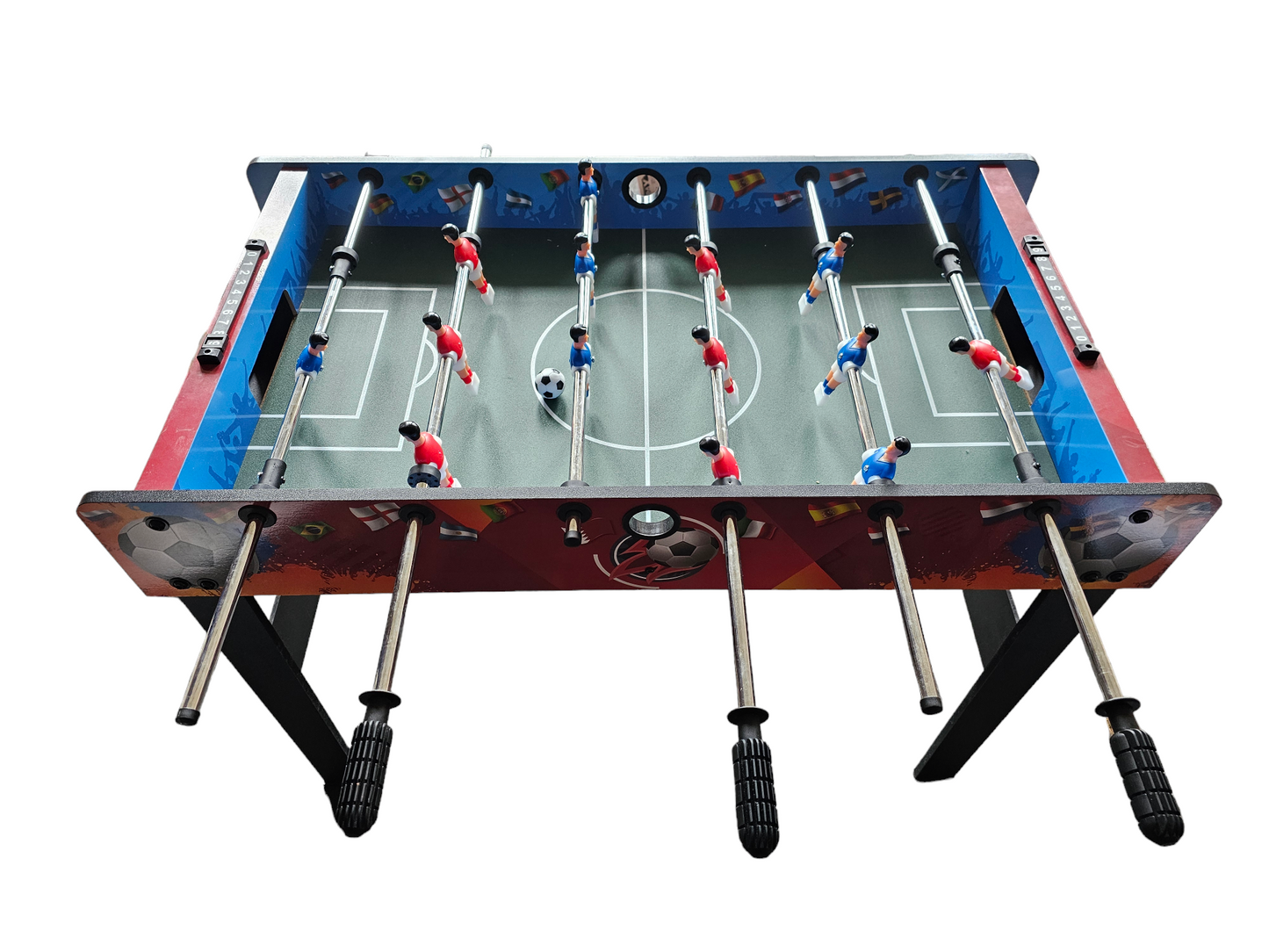 Football Table, 3FT Wooden Football Table with Removable Legs, 14 Football Players, 2 Footballs - MyJumble