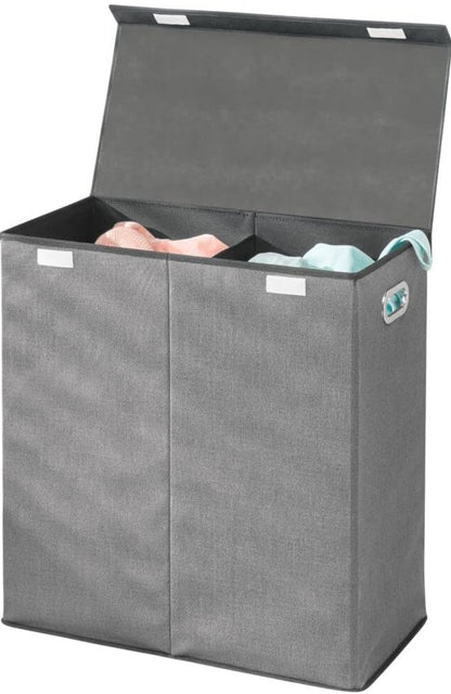 Double Laundry Bin – Foldable Laundry Basket - Clothes Bin - Clothes Basket - MyJumble