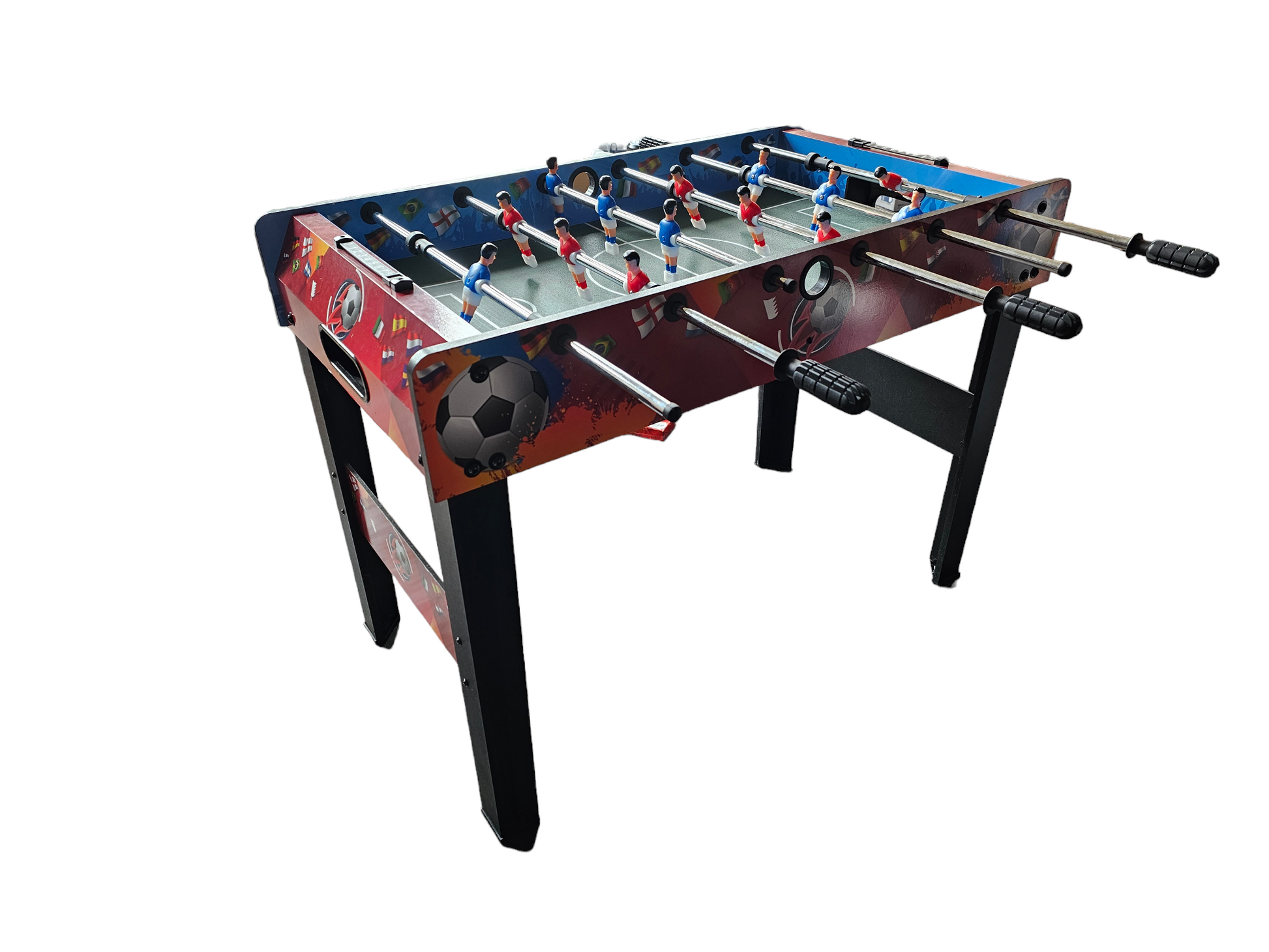 Football Table, 3FT Wooden Football Table with Removable Legs, 14 Football Players, 2 Footballs - MyJumble