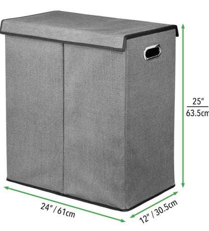 Double Laundry Bin – Foldable Laundry Basket - Clothes Bin - Clothes Basket - MyJumble