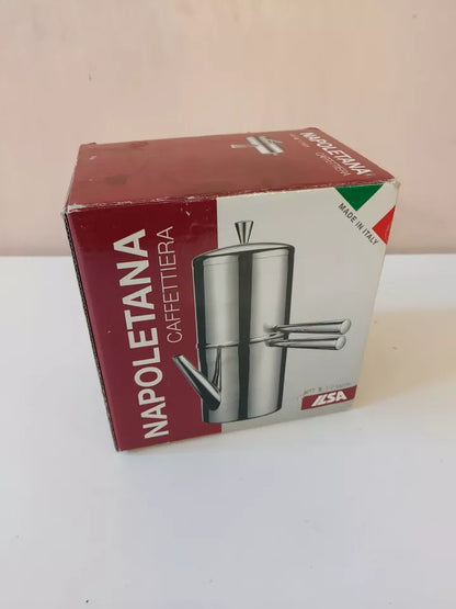 ILSA Neapolitan Coffee Maker in Stainless Steel 18/10 Cups 1-2