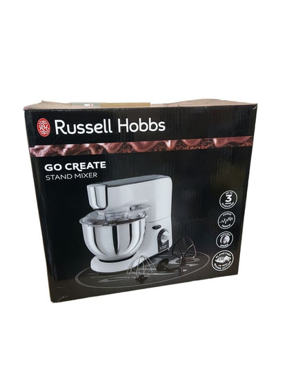 Russell Hobbs 25930 Go Create 10-Speed 1000W Stand Mixer - White - MyJumble